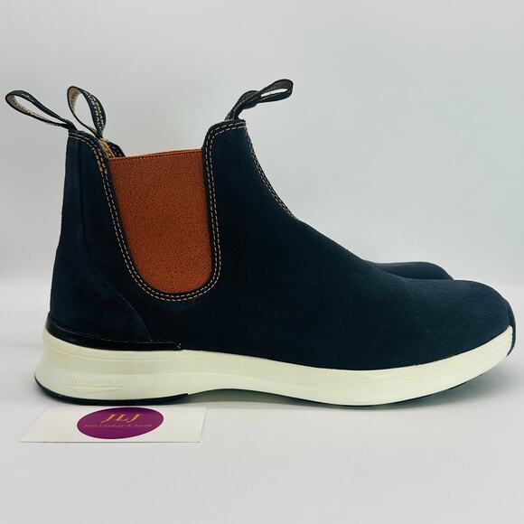 Blundstone Men's 2147 Suede Blue Leather Pull On Chelsea Boots 9 UK/ US 10 - Picture 1 of 12